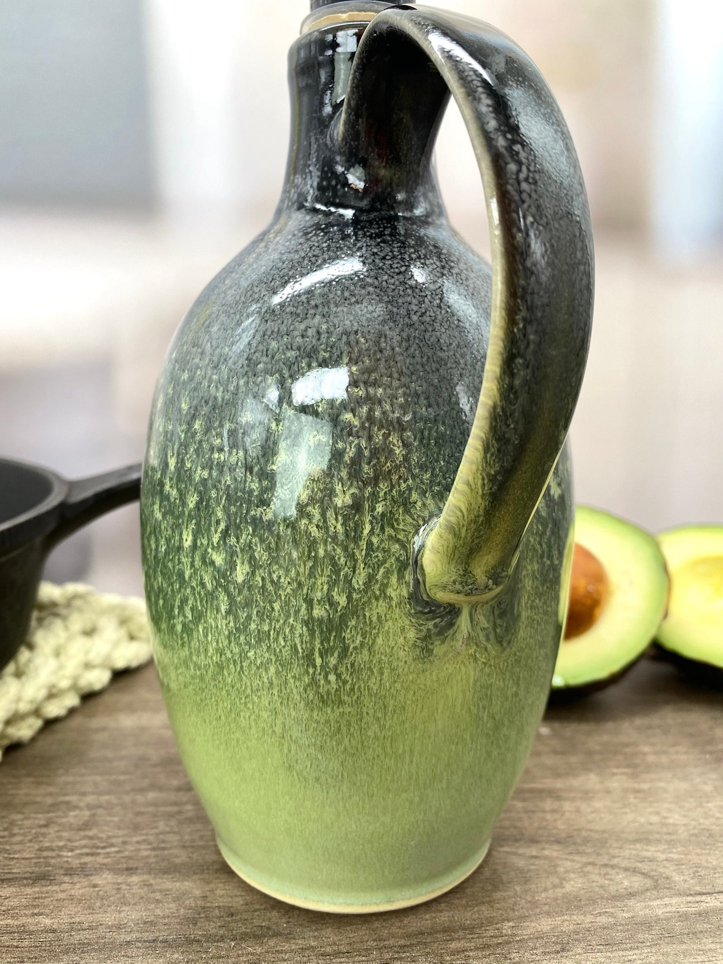 Green Gray and Black Lotion or Soap Dispenser