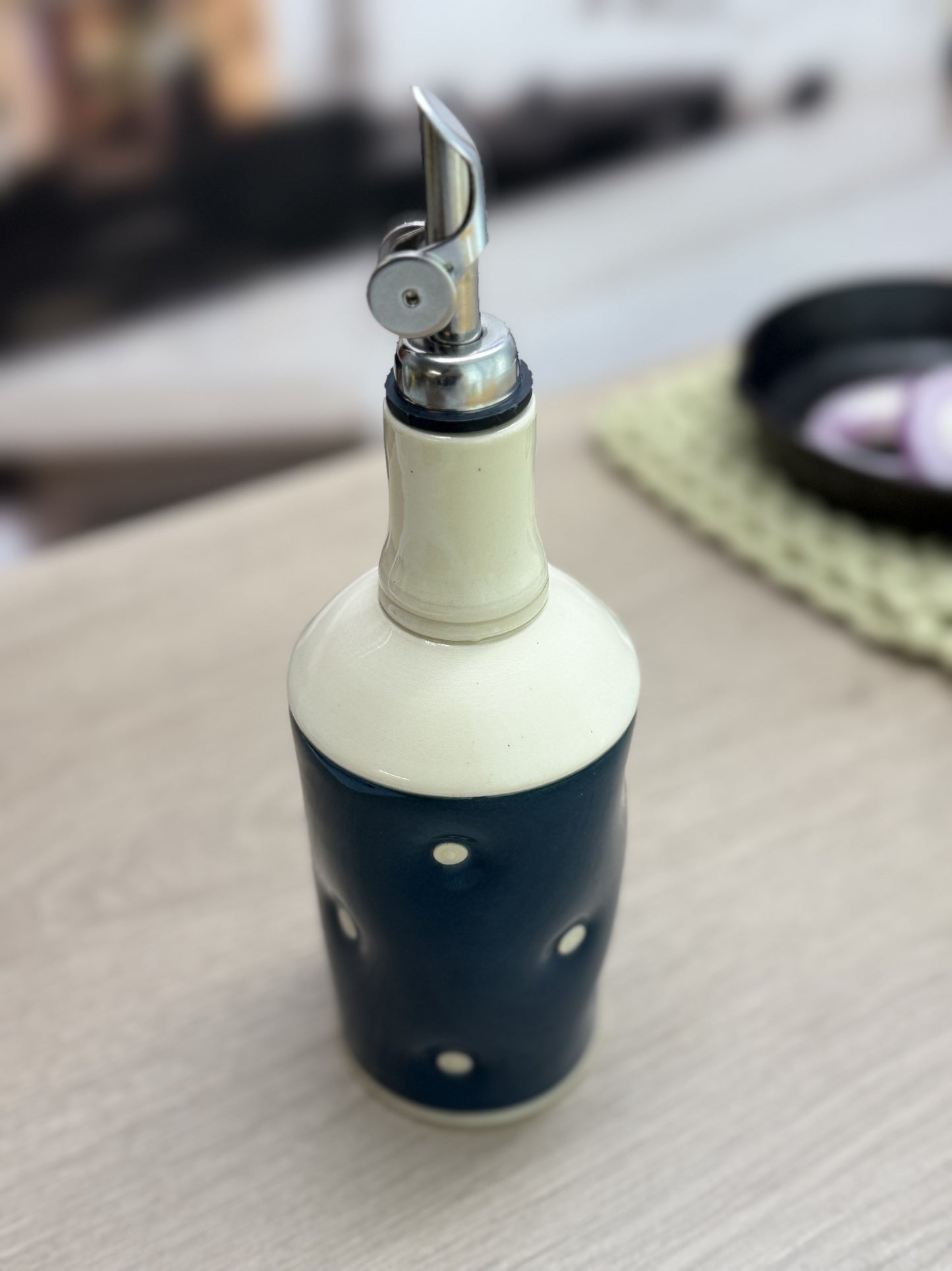 Teal Button Bottle