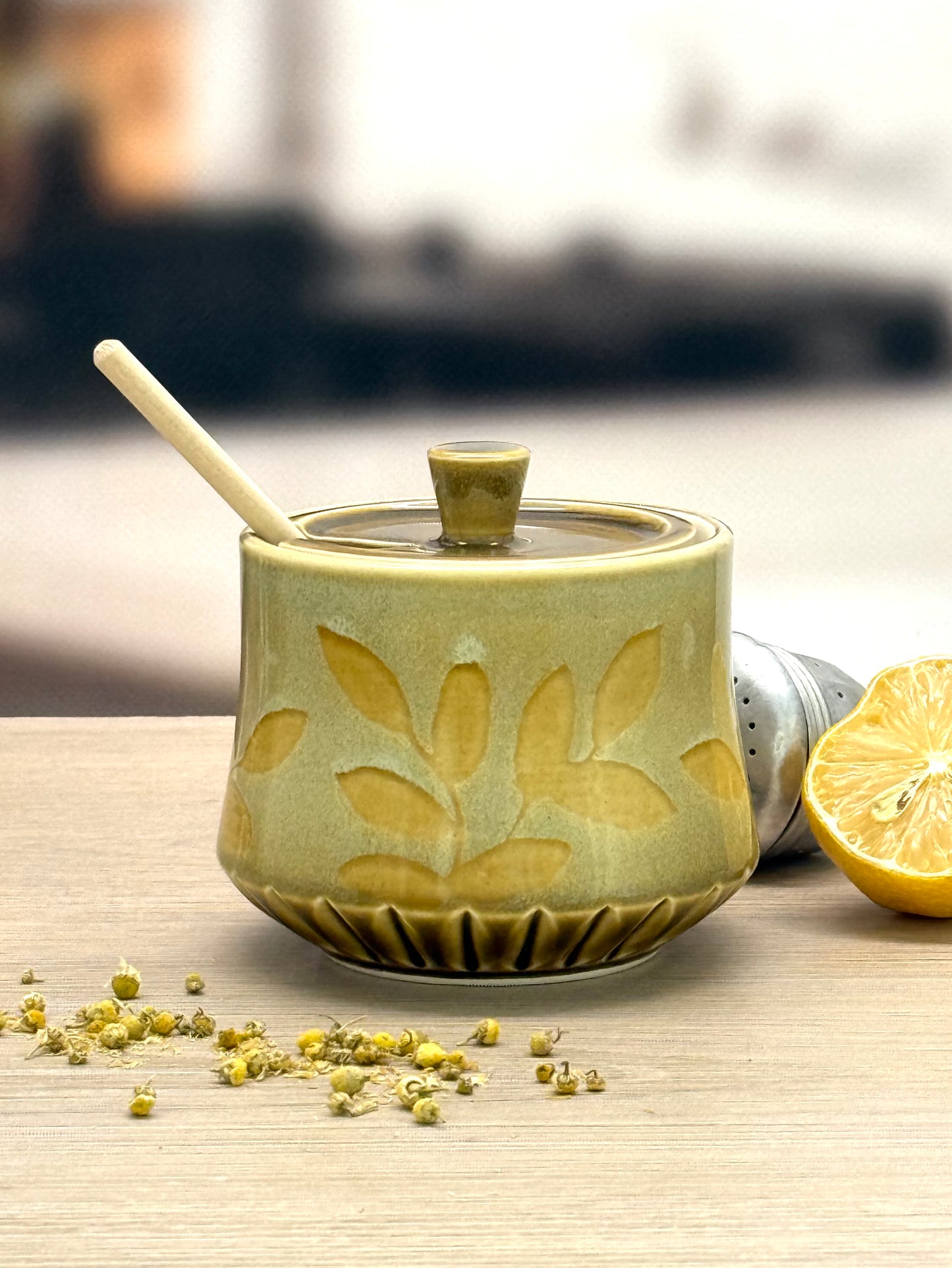 Leaf Honey Pot