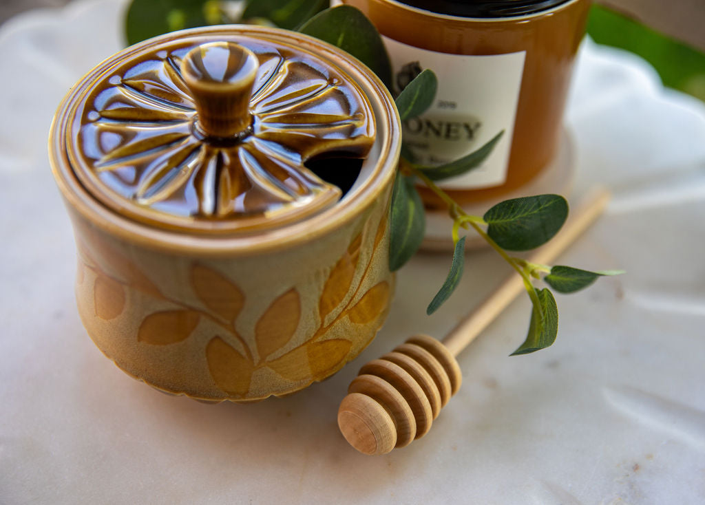 Leaf Honey Pot